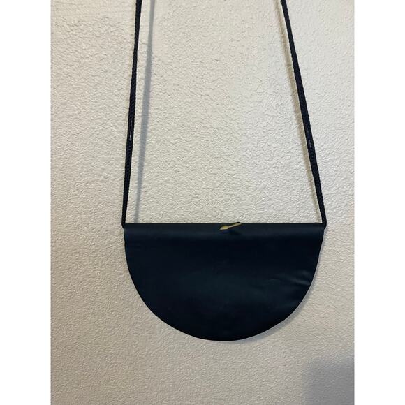 VTG Robinsons Whimsy Goth Beaded Deep Brown Bronze Half Circle Cross Body Clutch - Picture 11 of 13